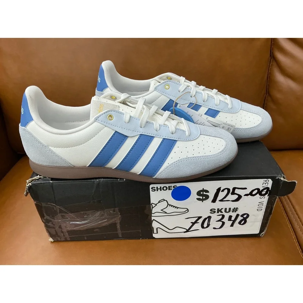 Adidas Barreda Lo Womens Size 8 White Blue New Gum‎ Sole HQ7390 Sneaker